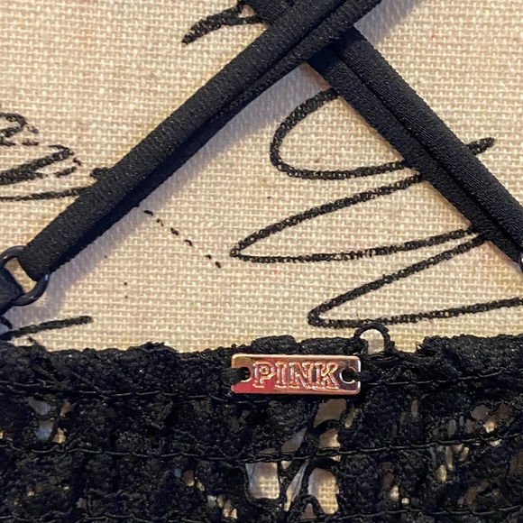 Pink By Victoria’s Secret Black Lacy Bralette S/P - Picture 5 of 6